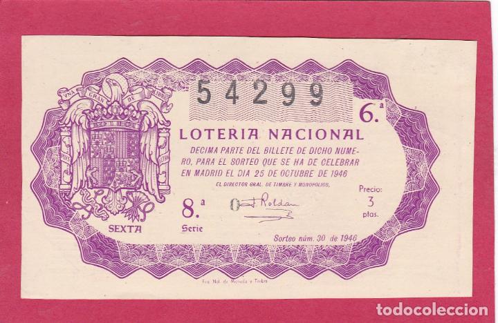 Loter&iacute;a nacional: LOTERIA SORTEO 30 de 1946