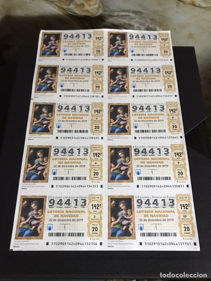 National Spanish Lottery: Loteria A&ntilde;o 2019 sorteo 102 Navidad (billete completo)