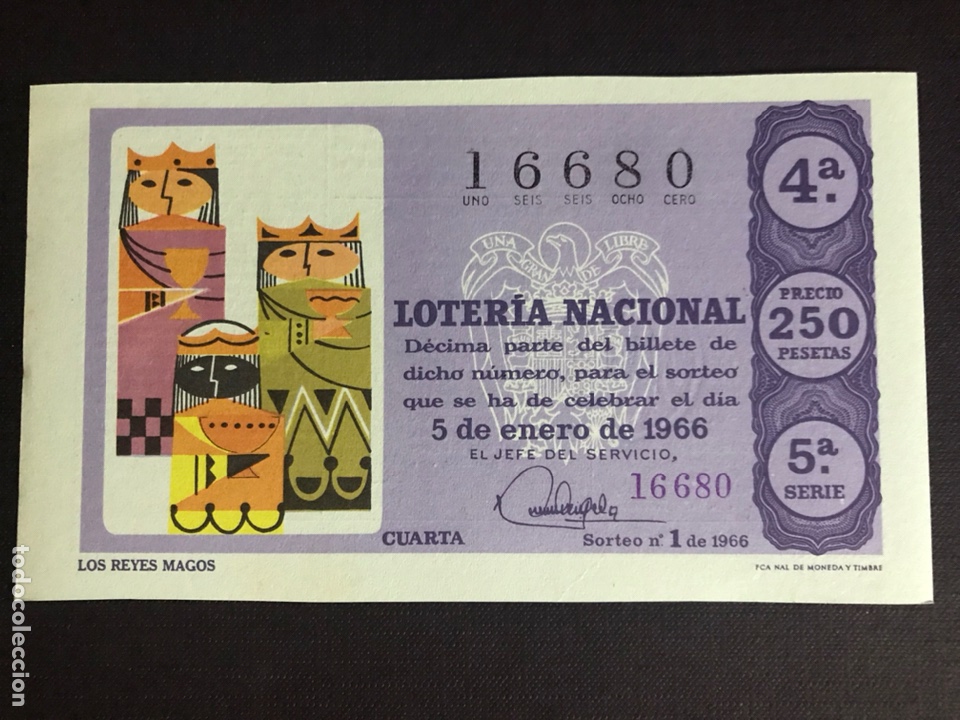 National Spanish Lottery: Loteria A&ntilde;o 1966 sorteo 1