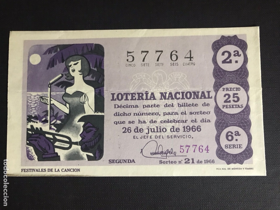 Nationale spanische Lotterie: Loteria A&ntilde;o 1966 sorteo 21