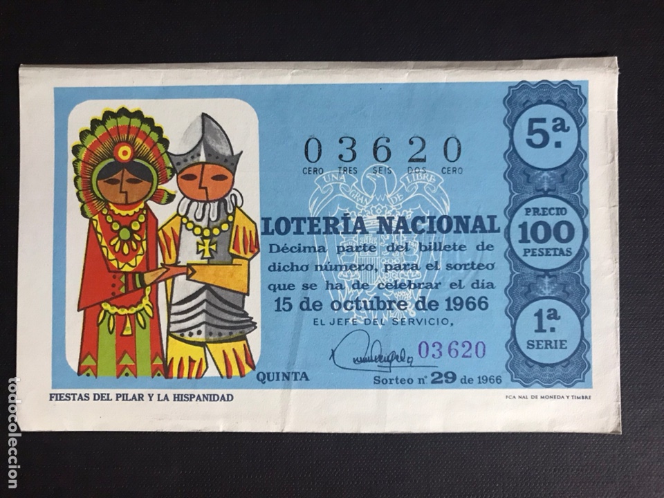 National Spanish Lottery: Loteria A&ntilde;o 1966 sorteo 29