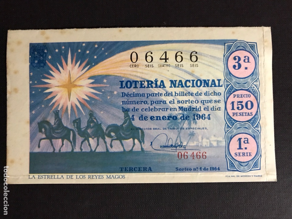 Nationale spanische Lotterie: Loteria A&ntilde;o 1964 sorteo 1