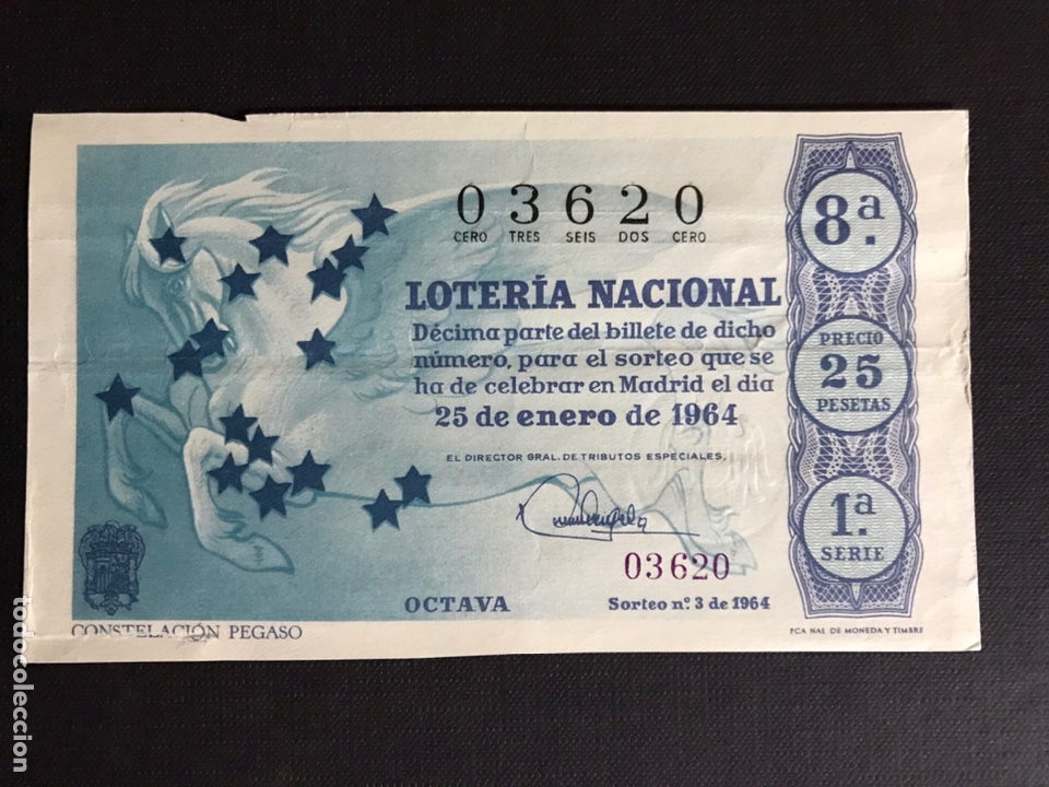 National Spanish Lottery: Loteria A&ntilde;o 1964 sorteo 3