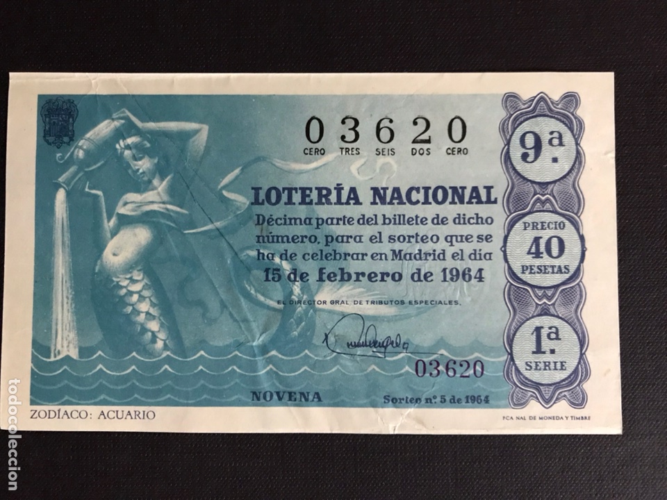 National Spanish Lottery: Loteria A&ntilde;o 1964 sorteo 5