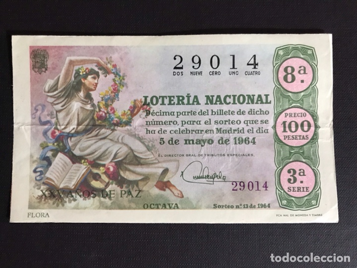 Nationale spanische Lotterie: Loteria A&ntilde;o 1964 sorteo 13