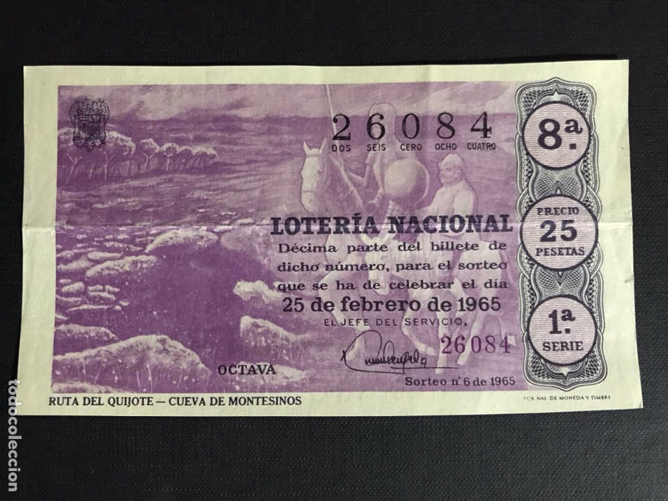 National Spanish Lottery: Loteria A&ntilde;o 1965 sorteo 6