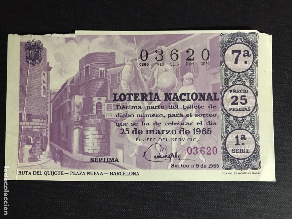 National Spanish Lottery: Loteria A&ntilde;o 1965 sorteo 9