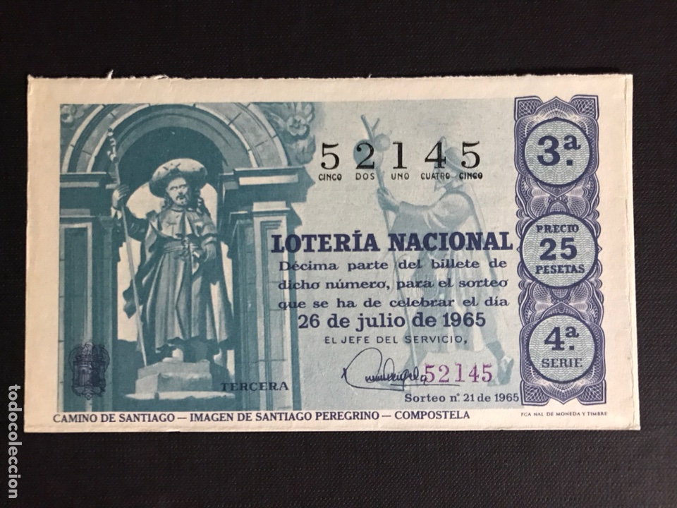 National Spanish Lottery: Loteria A&ntilde;o 1965 sorteo 21