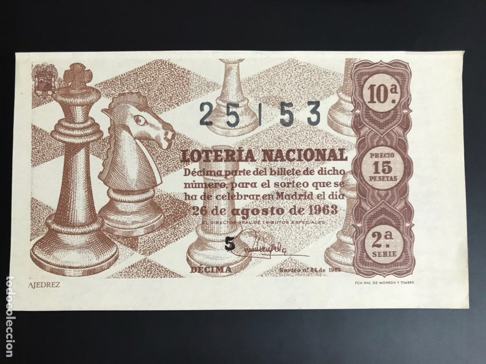 National Spanish Lottery: Loteria A&ntilde;o 1963 sorteo 24
