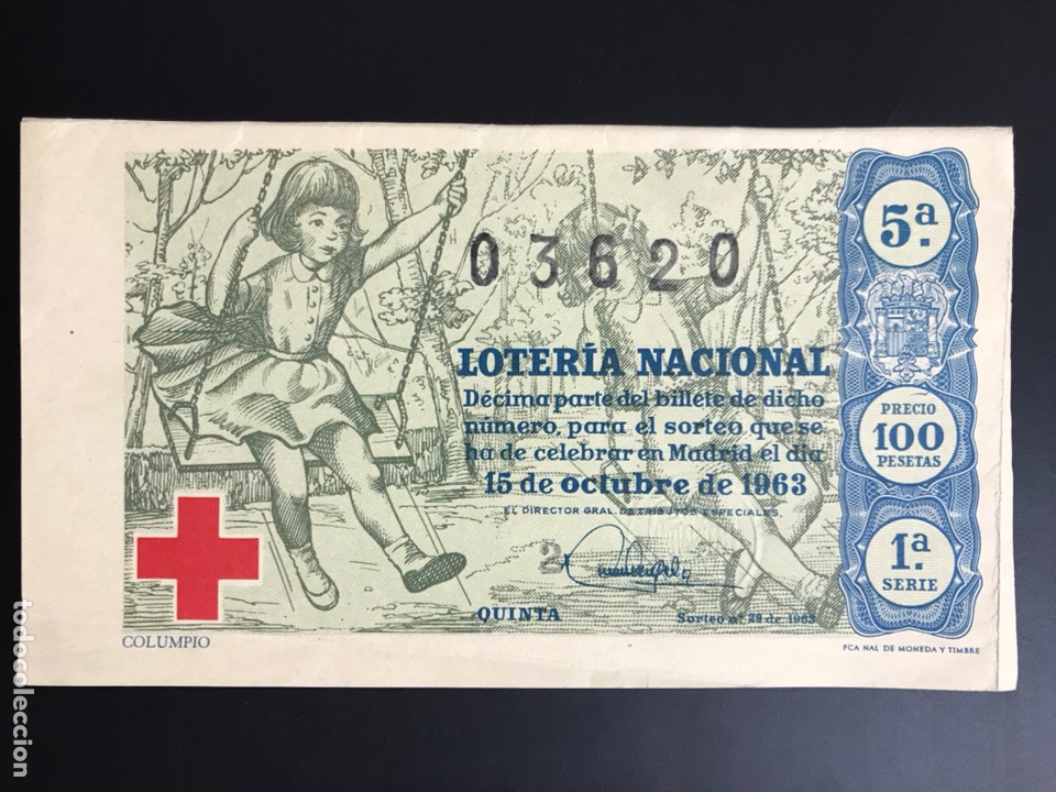 Nationale spanische Lotterie: Loteria A&ntilde;o 1963 sorteo 29