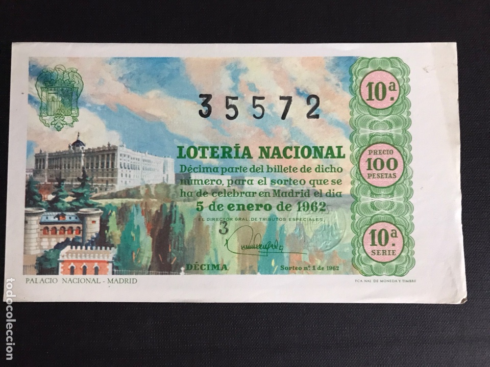 Loterie Nationale: Loteria A&ntilde;o 1962 sorteo 1