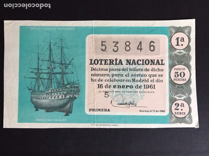 National Spanish Lottery: Loteria A&ntilde;o 1961 sorteo 2