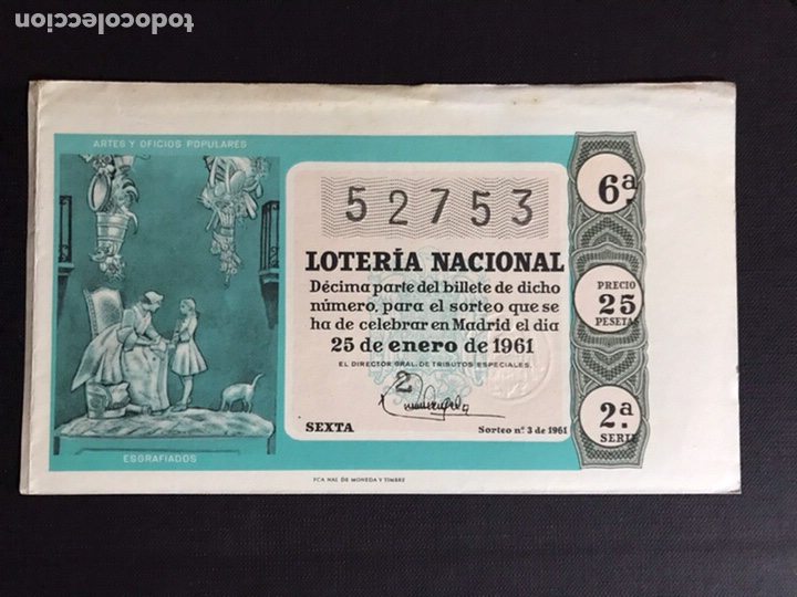 National Spanish Lottery: Loteria A&ntilde;o 1961 sorteo 3