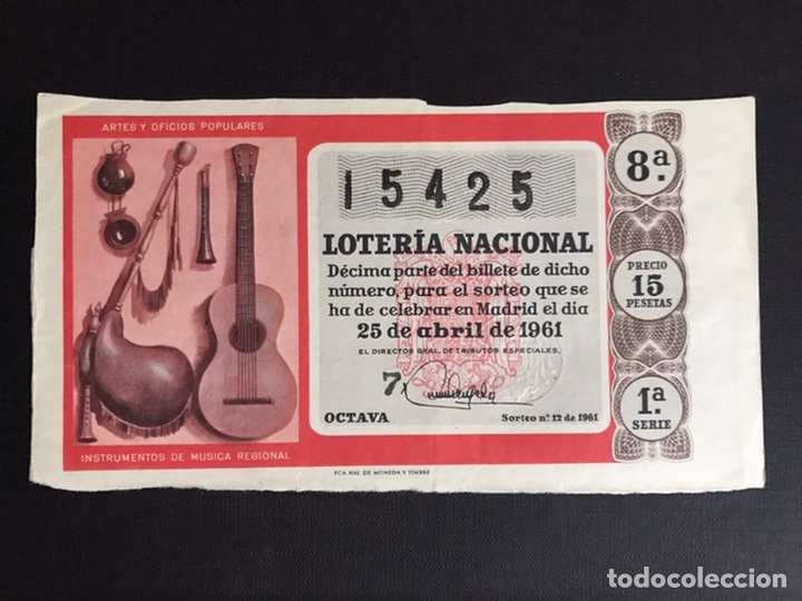 National Spanish Lottery: Loteria A&ntilde;o 1961 sorteo 12