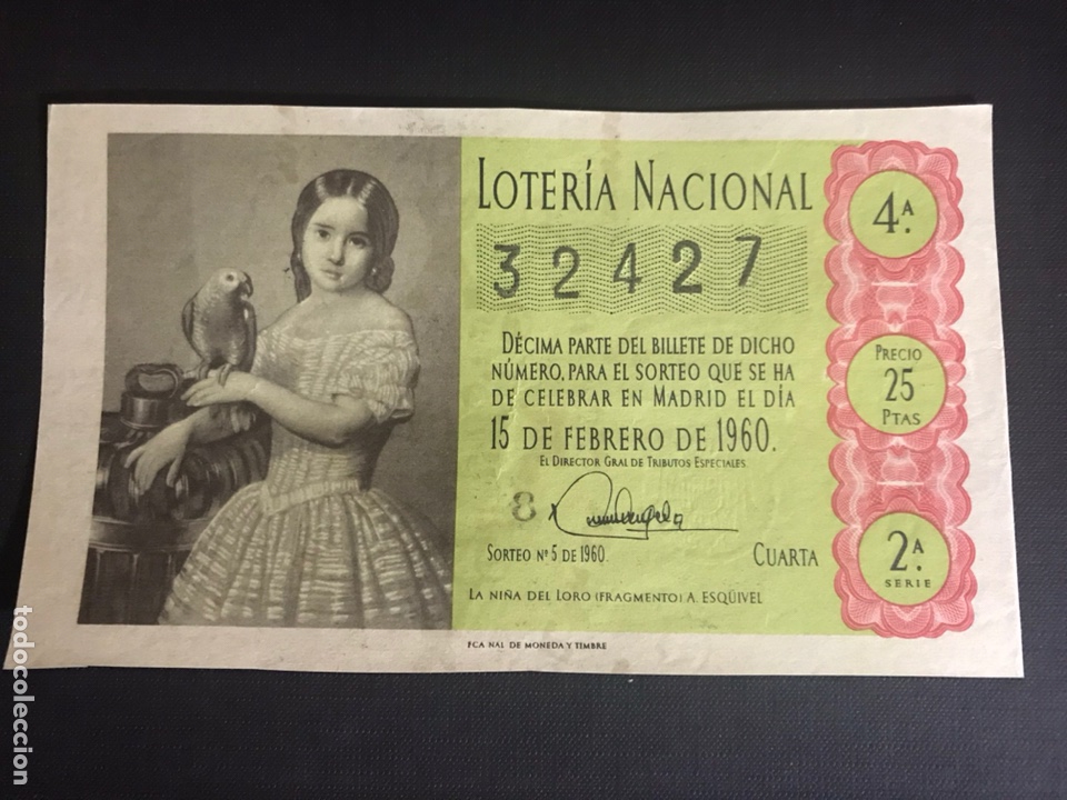 National Spanish Lottery: Loteria A&ntilde;o 1960 sorteo 5