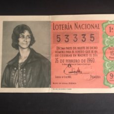 Lotería Nacional: LOTERIA AÑO 1960 SORTEO 6 SERIE 9