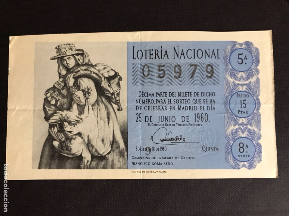 National Spanish Lottery: Loteria A&ntilde;o 1960 sorteo 18