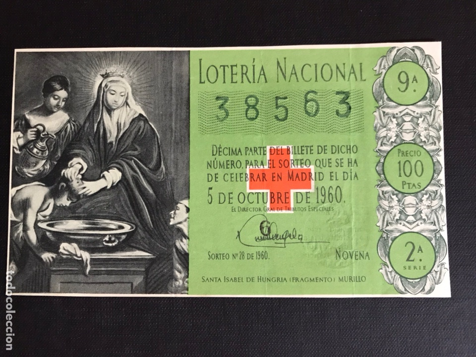 National Spanish Lottery: Loteria A&ntilde;o 1960 sorteo 28