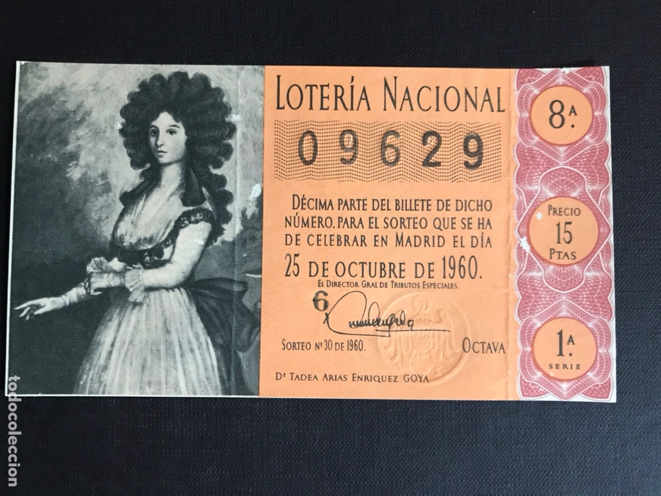 National Spanish Lottery: Loteria A&ntilde;o 1960 sorteo 30