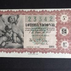 Lotería Nacional: LOTERIA AÑO 1955 SORTEO 1