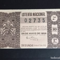 Lotería Nacional: LOTERIA AÑO 1955 SORTEO 15