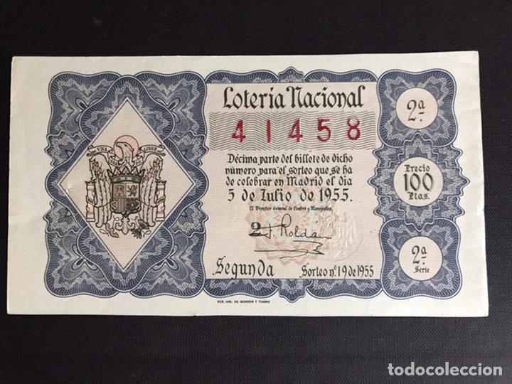 Loterie Nationale: Loteria A&ntilde;o 1955 sorteo 19