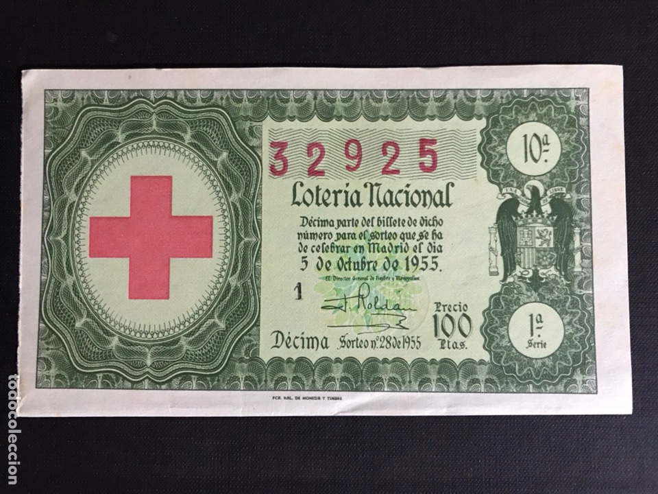 Loterie Nationale: Loteria A&ntilde;o 1955 sorteo 28
