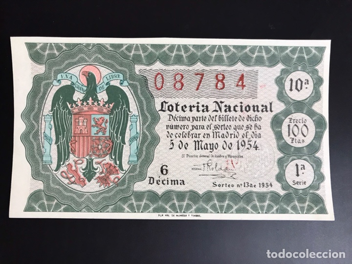 Loterie Nationale: Loteria A&ntilde;o 1954 sorteo 13