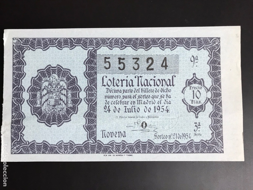 Loterie Nationale: Loteria A&ntilde;o 1954 sorteo 21