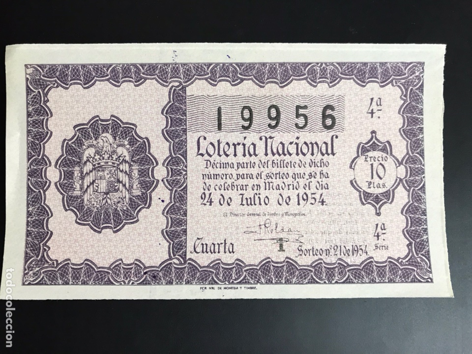 Loterie Nationale: Loteria A&ntilde;o 1954 sorteo 21