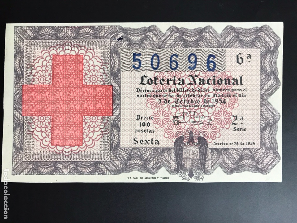 National Spanish Lottery: Loteria A&ntilde;o 1954 sorteo 28