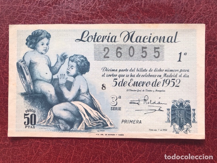 National Spanish Lottery: Loteria A&ntilde;o 1952 sorteo 1