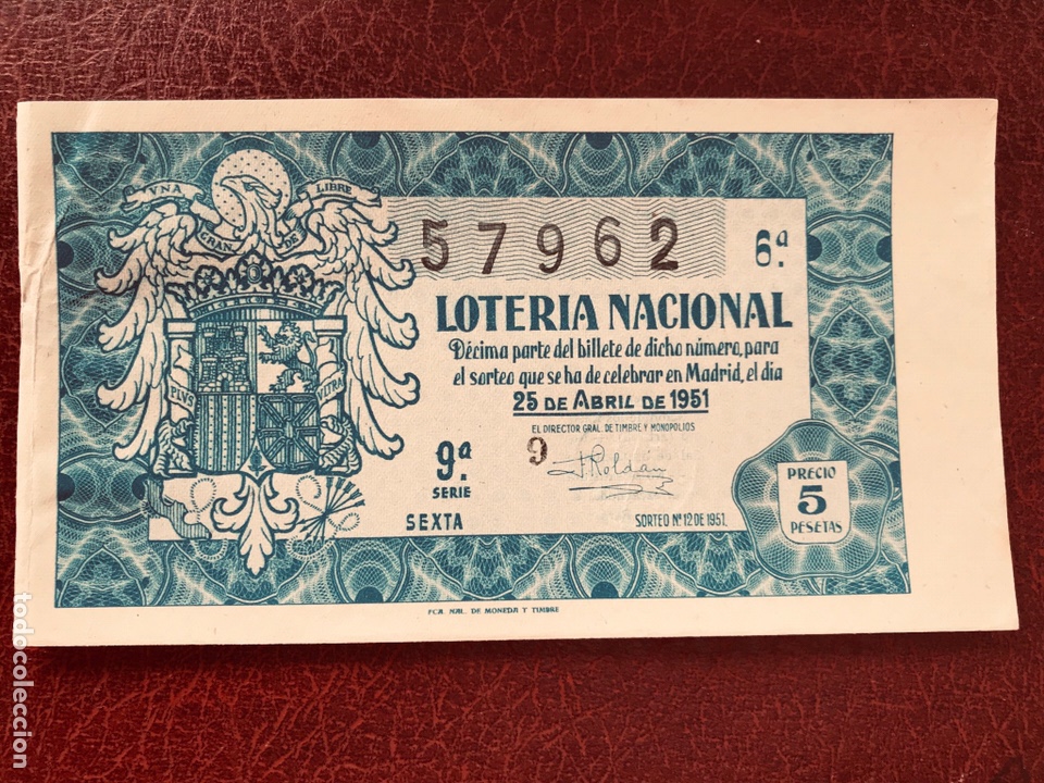 National Spanish Lottery: Loteria A&ntilde;o 1951 sorteo 12
