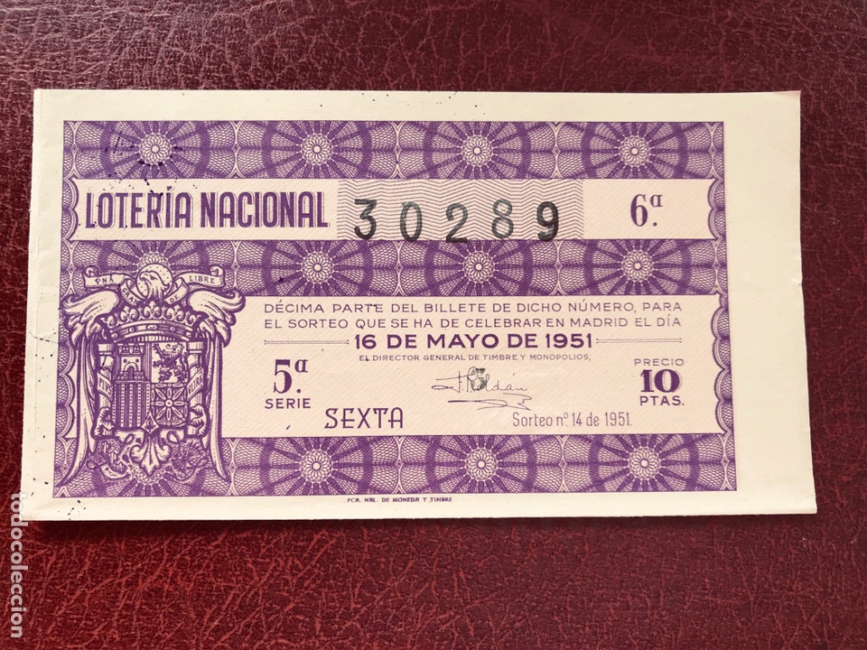 Loterie Nationale: Loteria A&ntilde;o 1951 sorteo 14