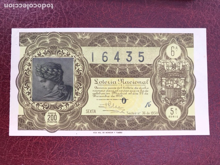 Nationale spanische Lotterie: Loteria A&ntilde;o 1950 sorteo 36 Navidad