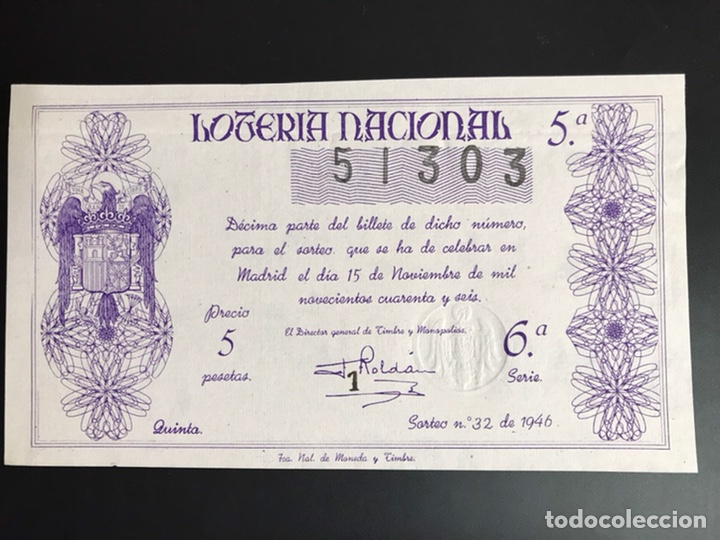 Lotaria Nacional: Loteria A&ntilde;o 1946 sorteo 32