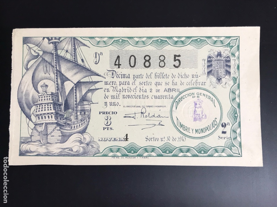 Lotaria Nacional: Loteria A&ntilde;o 1941 sorteo 10