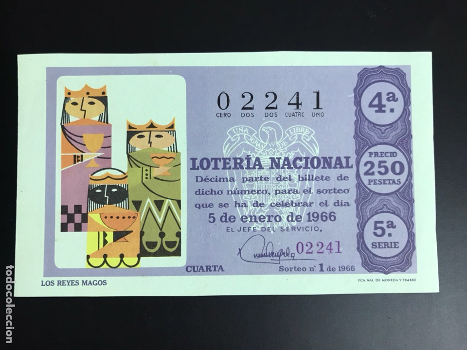 National Spanish Lottery: Loteria A&ntilde;o 1966 sorteo 1