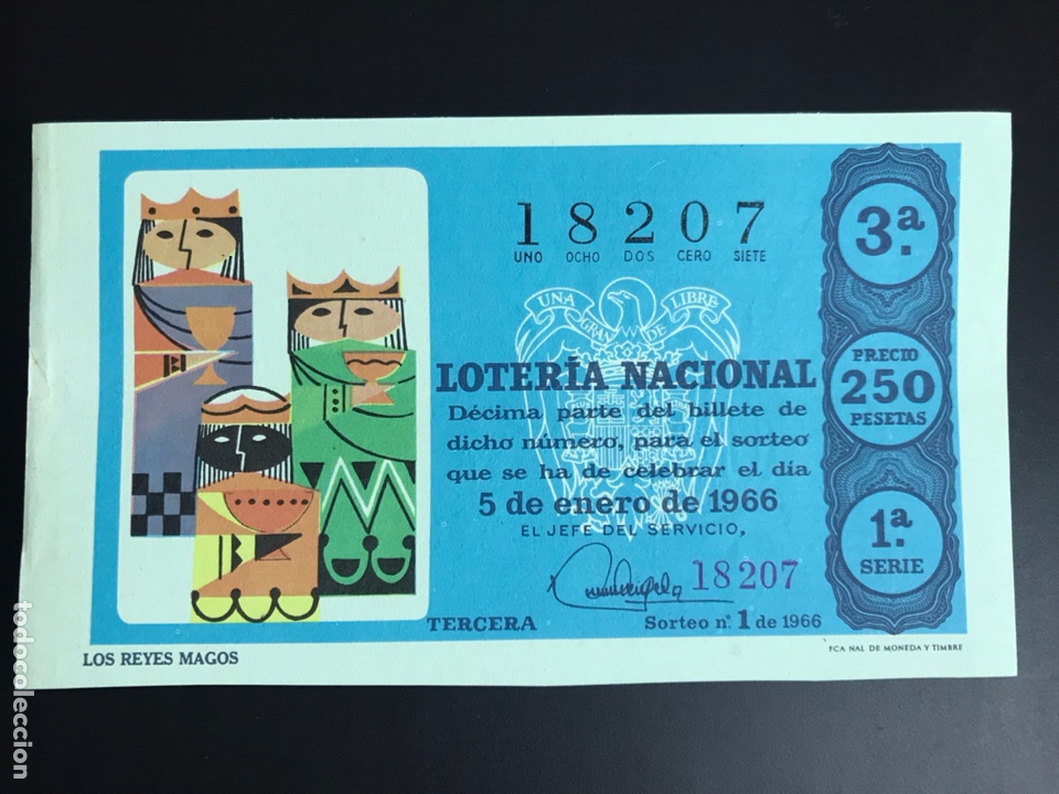 National Spanish Lottery: Loteria A&ntilde;o 1966 sorteo 1