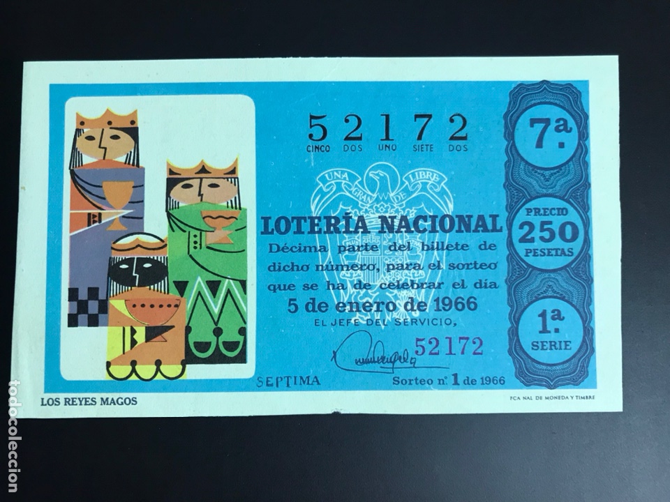 Nationale spanische Lotterie: Loteria A&ntilde;o 1966 sorteo 1