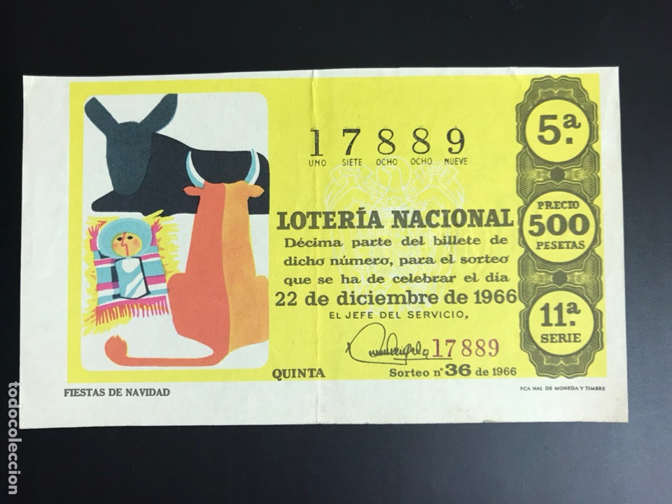 Loter&iacute;a Nacional: Loteria A&ntilde;o 1966 sorteo 36