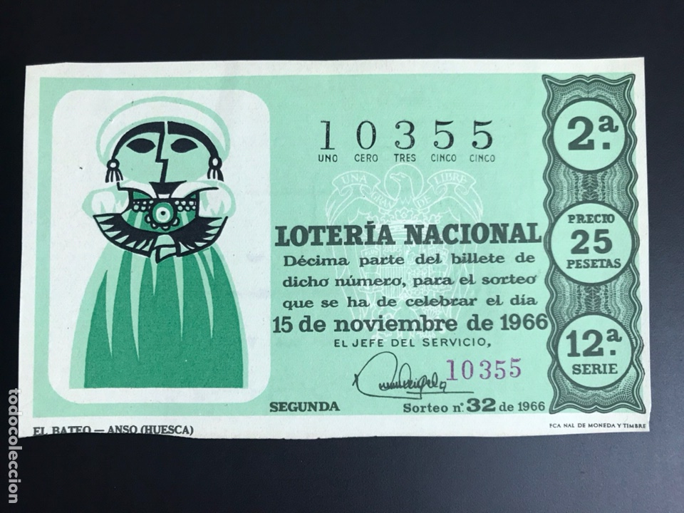 Loter&iacute;a Nacional: Loteria A&ntilde;o 1966 sorteo 32