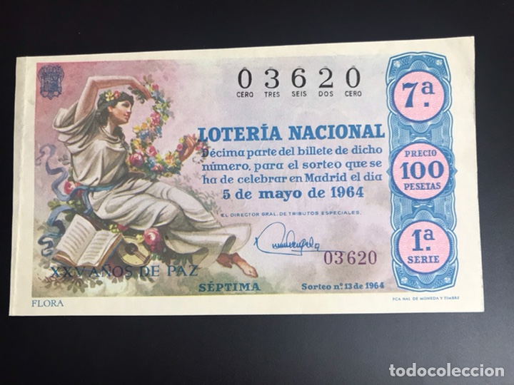 Loter&iacute;a Nacional: Loteria A&ntilde;o 1964 sorteo 13