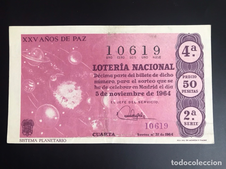 Loterie Nationale: Loteria A&ntilde;o 1964 sorteo 31 serie 2