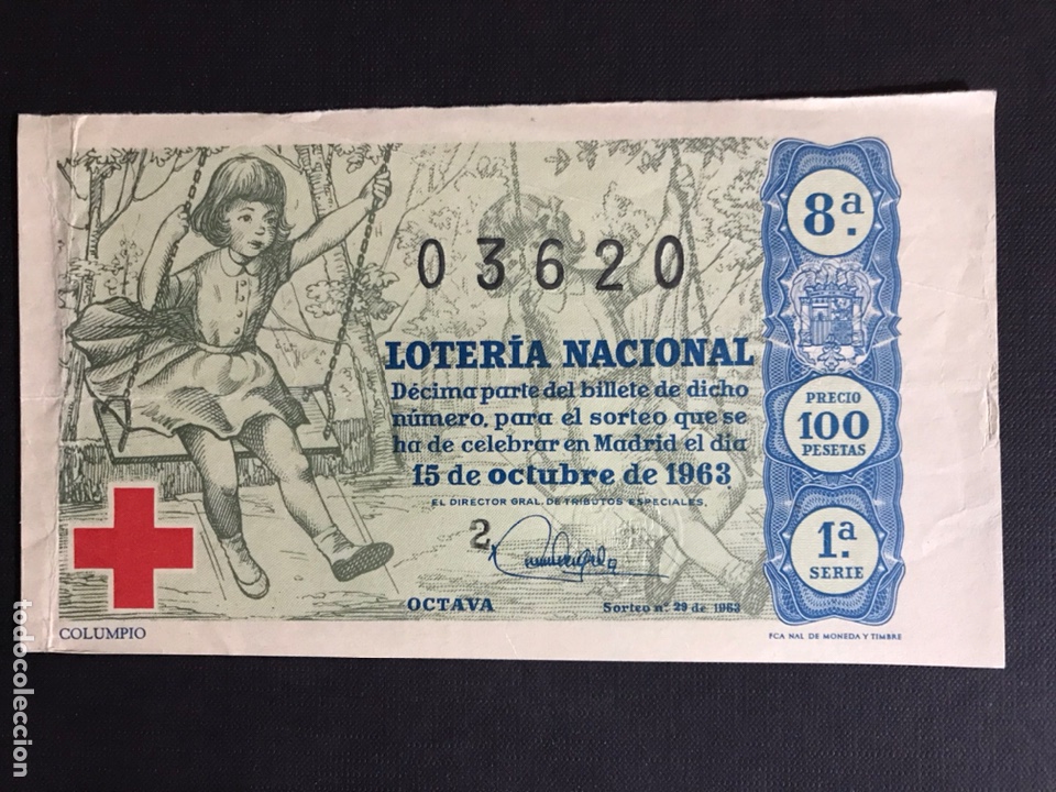 Nationale spanische Lotterie: Loteria A&ntilde;o 1963 sorteo 29