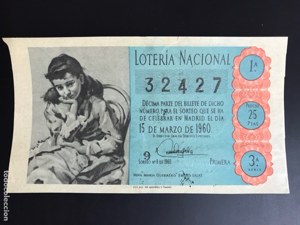 Loter&iacute;a Nacional: Loteria A&ntilde;o 1960 sorteo 8