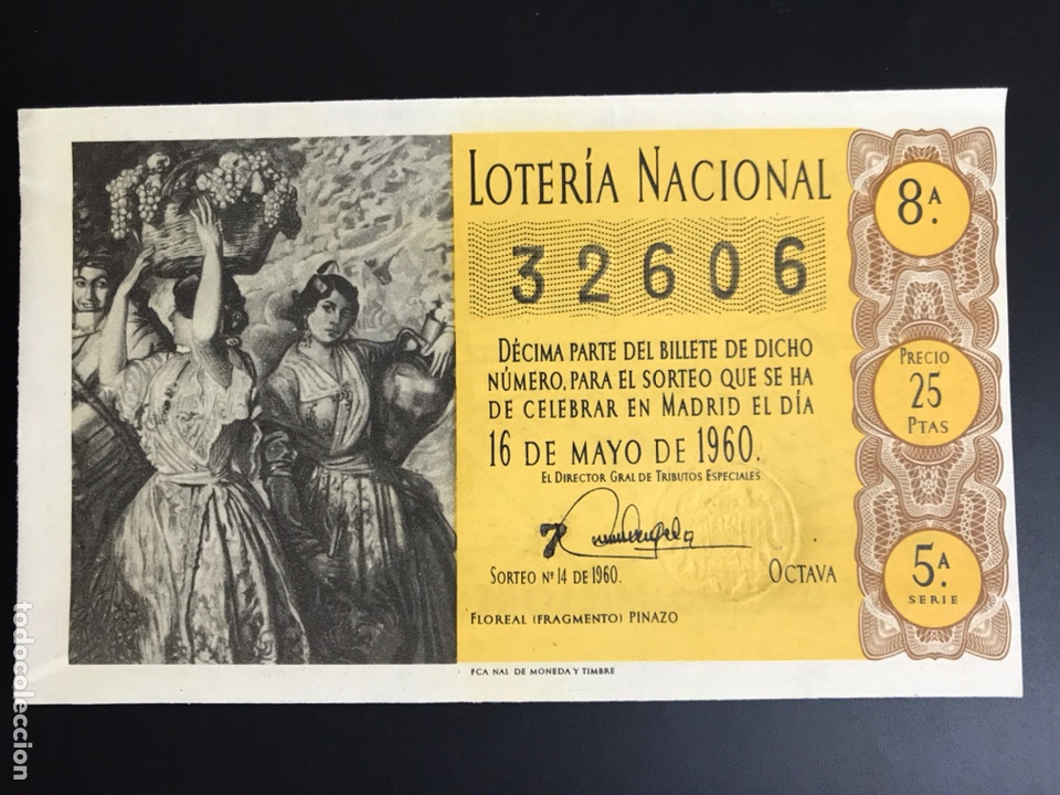 National Spanish Lottery: Loteria A&ntilde;o 1960 sorteo 14
