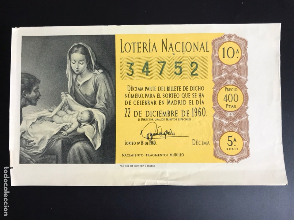 Loterie Nationale: Loteria A&ntilde;o 1960 sorteo 36