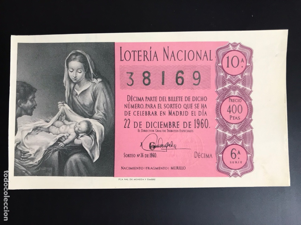 Loterie Nationale: Loteria A&ntilde;o 1960 sorteo 36 Navidad