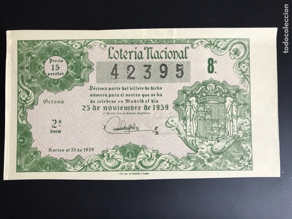 Loterie Nationale: Loteria A&ntilde;o 1959 sorteo 33